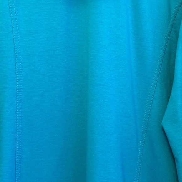 SUSAN GRAVER 2X TURQUOISE HOODED BUTTON DOWN SWEATSHIRT JACKET - Picture 10 of 13